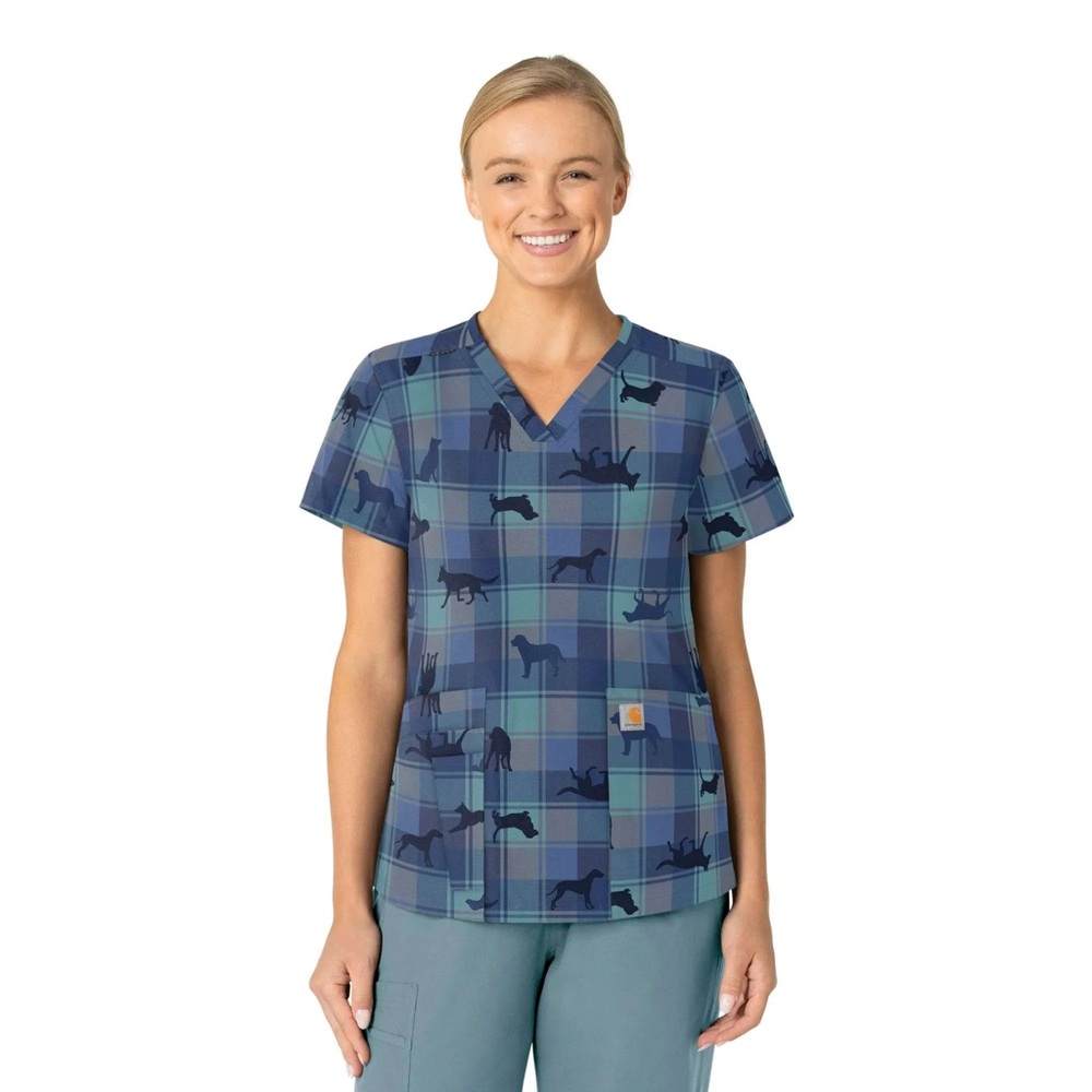 Carhartt women's V-neck scrub top